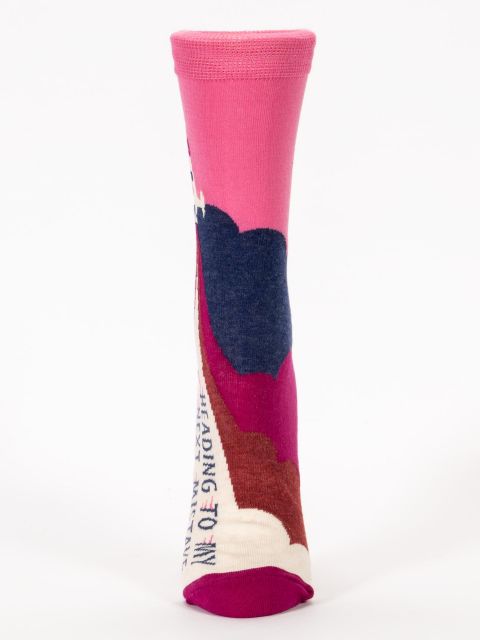 Image of Heading To My Next Mistake W-Crew Socks BLUEQ